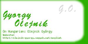 gyorgy olejnik business card